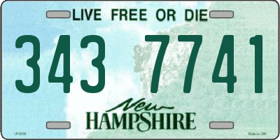 NH license plate 3437741