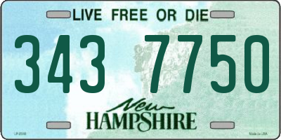 NH license plate 3437750