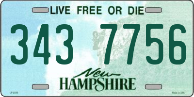NH license plate 3437756