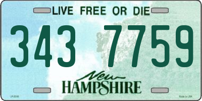 NH license plate 3437759