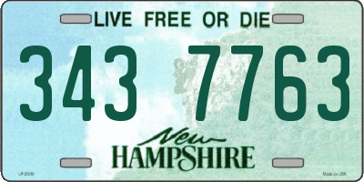 NH license plate 3437763