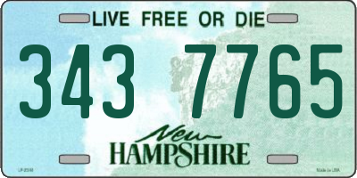 NH license plate 3437765