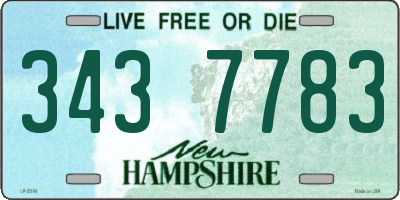 NH license plate 3437783