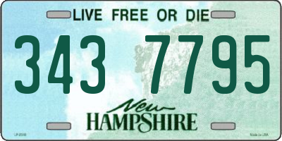 NH license plate 3437795