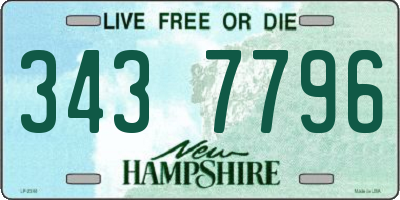NH license plate 3437796