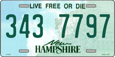 NH license plate 3437797