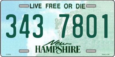 NH license plate 3437801