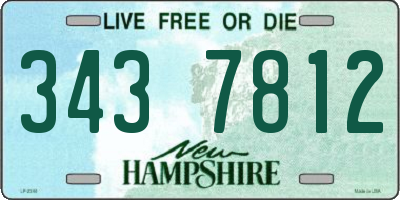 NH license plate 3437812
