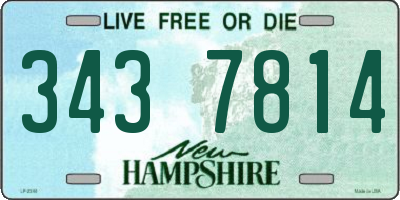 NH license plate 3437814