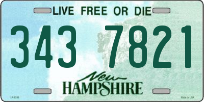 NH license plate 3437821