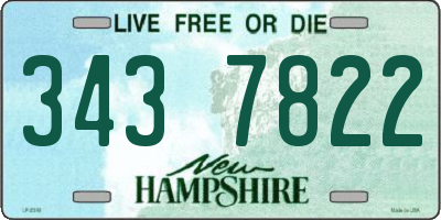 NH license plate 3437822