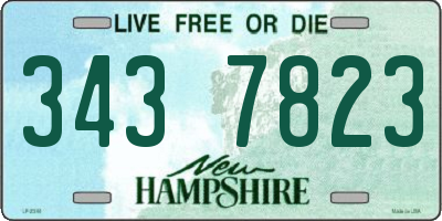 NH license plate 3437823