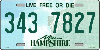NH license plate 3437827