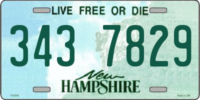 NH license plate 3437829