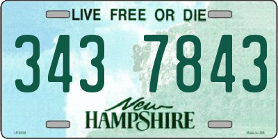 NH license plate 3437843