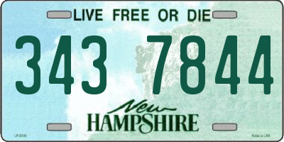 NH license plate 3437844