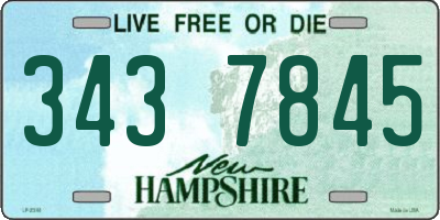 NH license plate 3437845