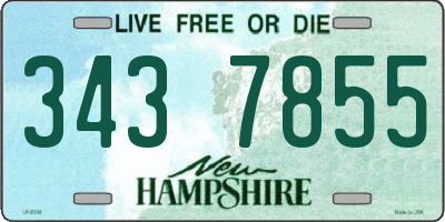 NH license plate 3437855
