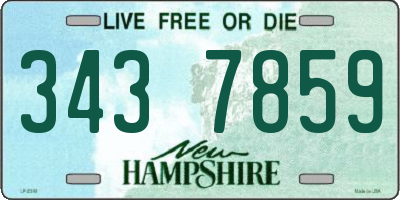 NH license plate 3437859
