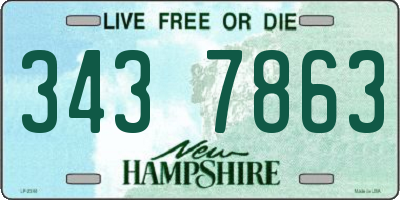 NH license plate 3437863