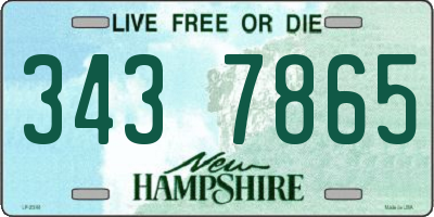 NH license plate 3437865