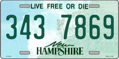 NH license plate 3437869