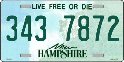 NH license plate 3437872