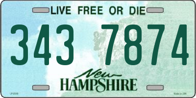 NH license plate 3437874
