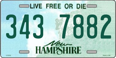 NH license plate 3437882