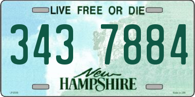 NH license plate 3437884