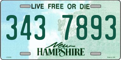 NH license plate 3437893