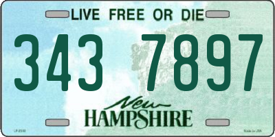 NH license plate 3437897