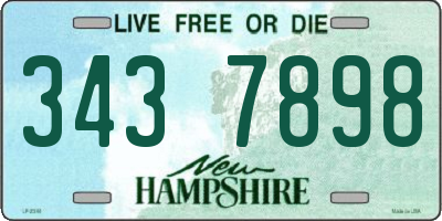 NH license plate 3437898