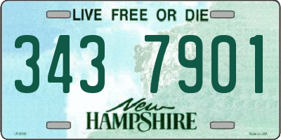 NH license plate 3437901