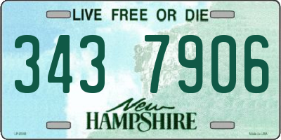 NH license plate 3437906