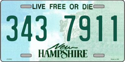 NH license plate 3437911