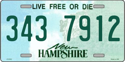 NH license plate 3437912