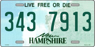 NH license plate 3437913