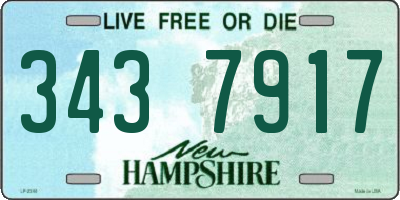 NH license plate 3437917