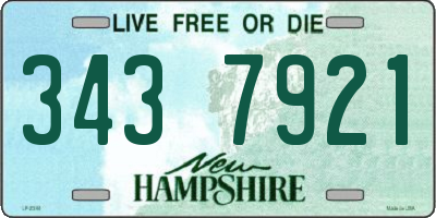 NH license plate 3437921