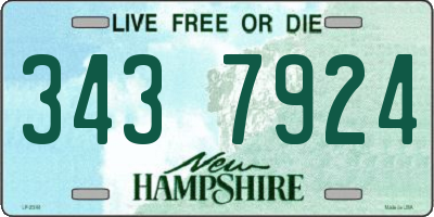NH license plate 3437924