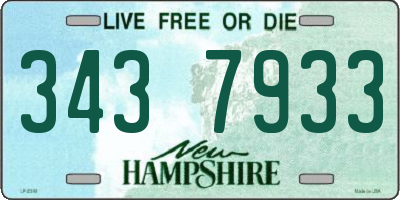 NH license plate 3437933