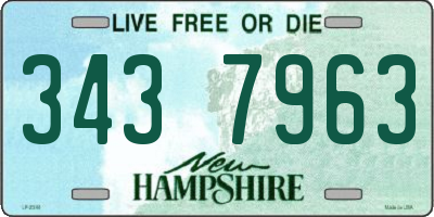 NH license plate 3437963