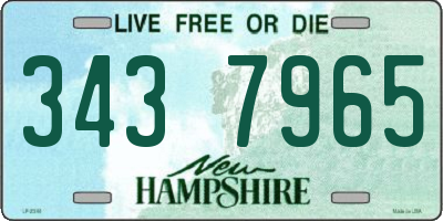 NH license plate 3437965