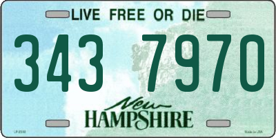 NH license plate 3437970