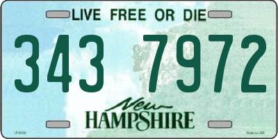 NH license plate 3437972