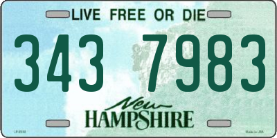 NH license plate 3437983