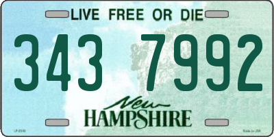 NH license plate 3437992