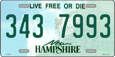NH license plate 3437993