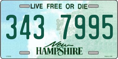 NH license plate 3437995